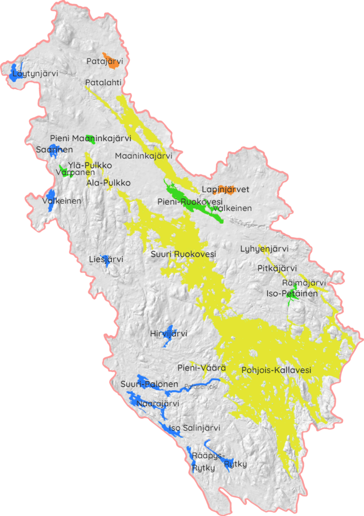 Kallaveden yläosan alue – Iisalmen reitti